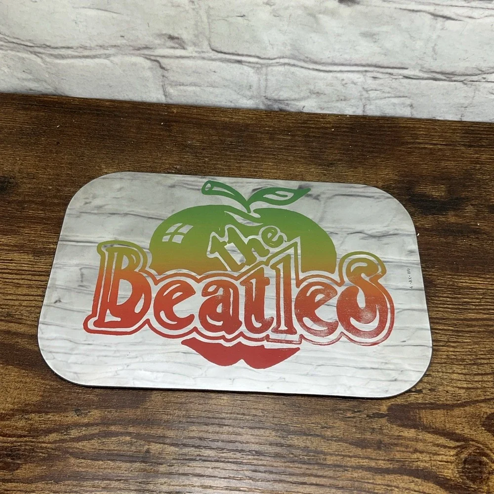 Vintage Beatles‎ Double Sided Carnival Mirror Big Apple Wall Art 9x5 1980's Rare